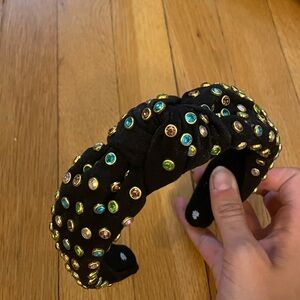 Lele Sadoughi Black velvet headband